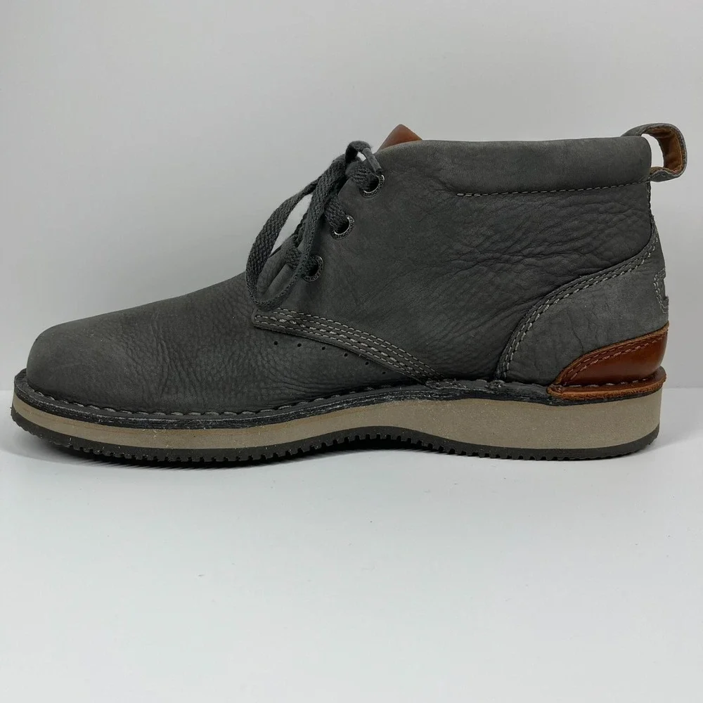 Rockport Prestige Point Chukka Boots Men's 9 Charcoal Vibram Sole Casual Preppy‎